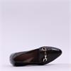 Wonders Alondra Block Heel Link Loafer - Dark Brown Leather